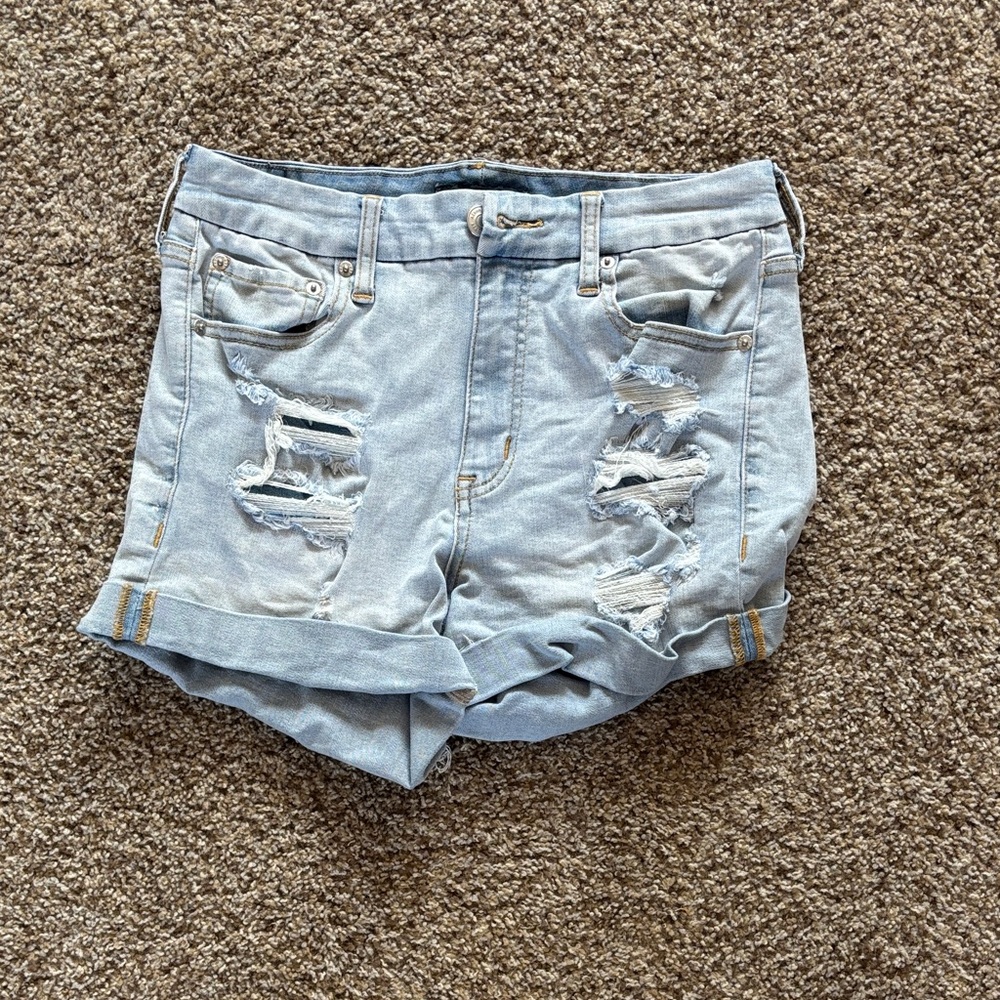 Aeropostale Light Blue Ripped Jean Shorts